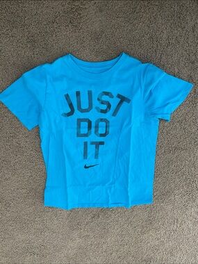 Nike Turquoise Blue 'Just Do It' Graphic Tee